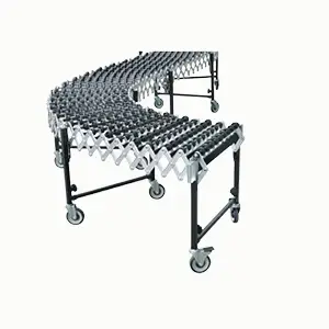 Transportador de Rodillos de Gravedad Flexible Extensible